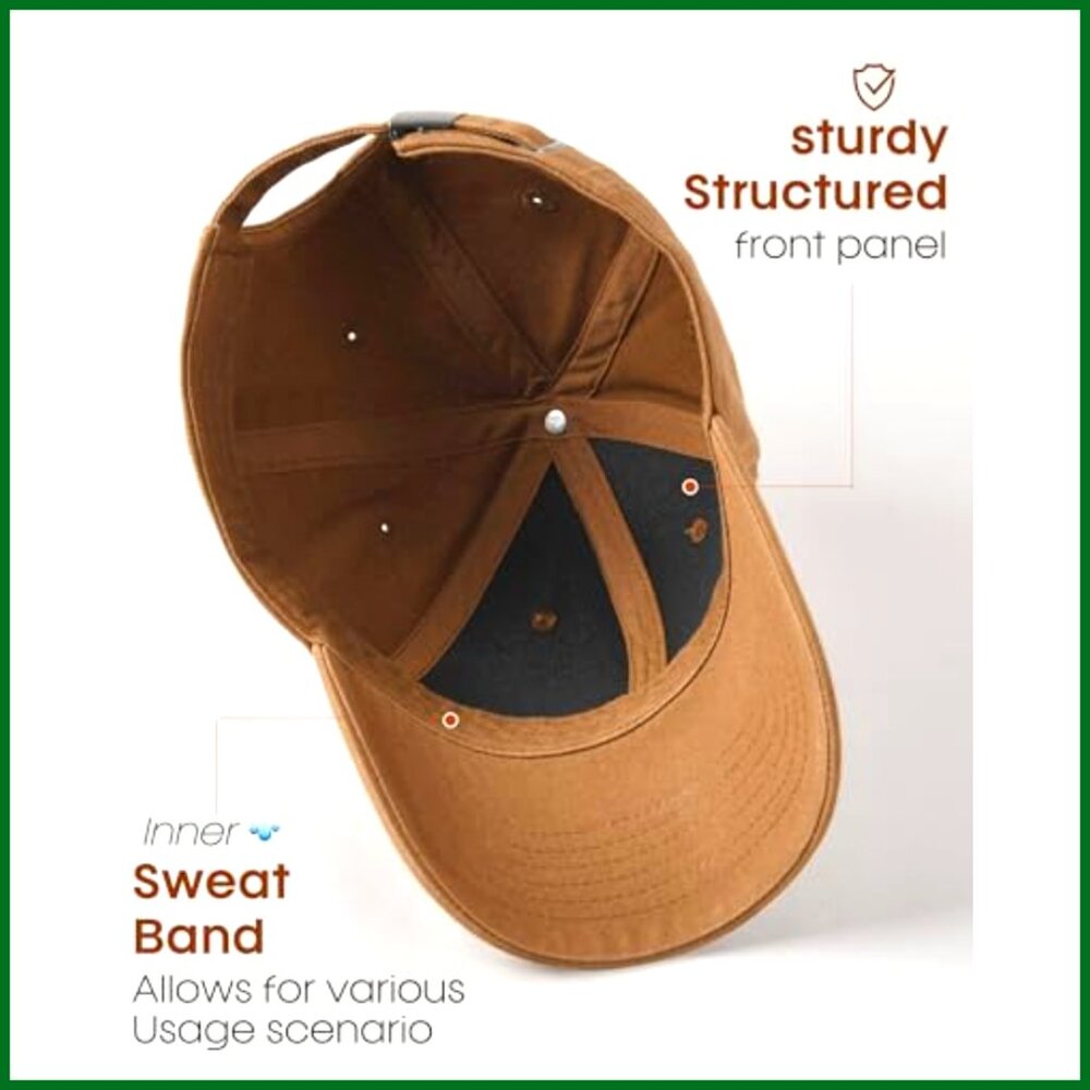 Structured Baseball Cap Adjustable Washed Cotton … - image 4